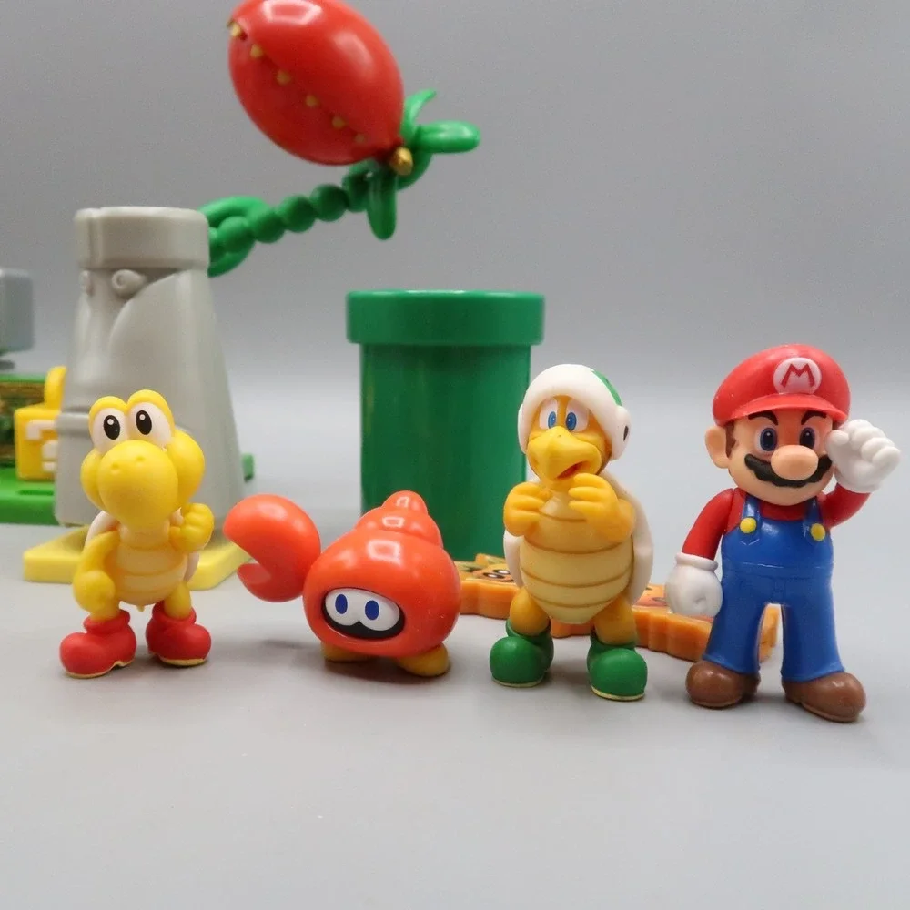 Lot of Super Mario Bros Figures Playset Pieces Yoshi Desert Diorama Piranha Plan